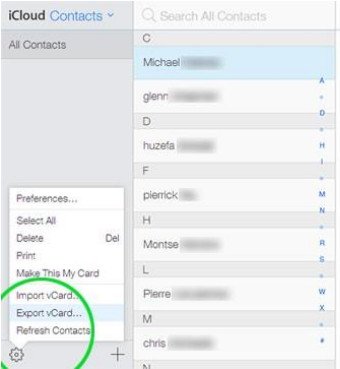 icloud contacts