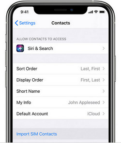 import sim contacts to iphone 12