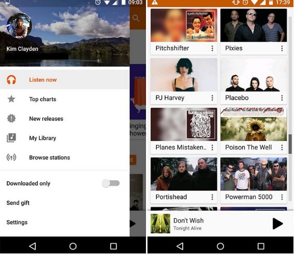 transfer iTunes music to android via google play music