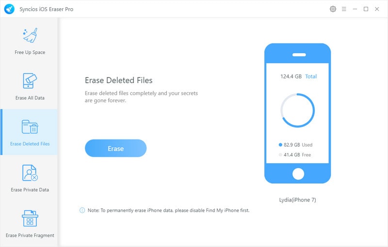 erase deleted files on iphone