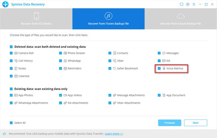 recover iphone 12 voice memos from iTunes backup