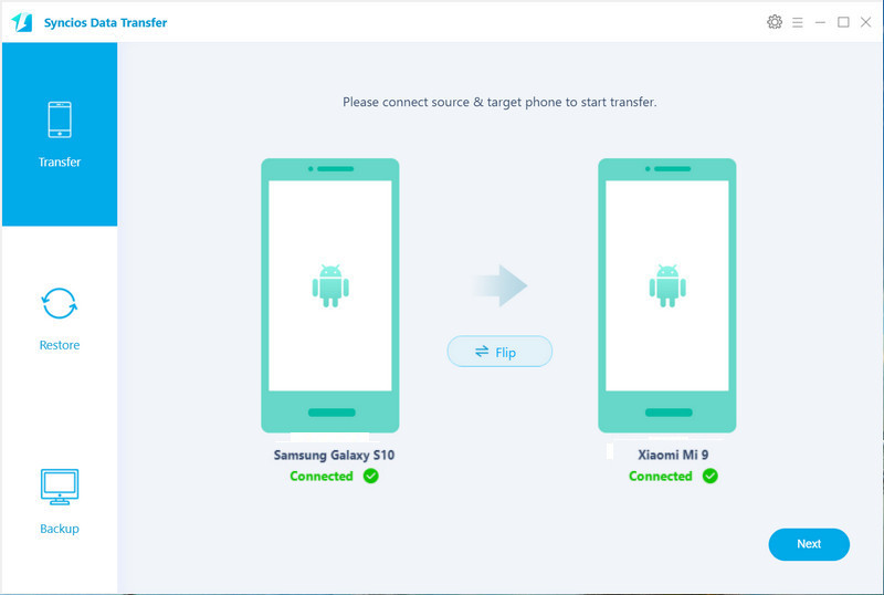 Data transfer from Samsung Galaxy S10 to Xiaomi Mi 9