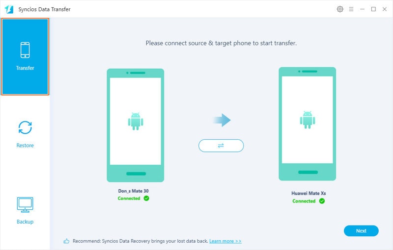 transfer data to Huawei Mate Xs