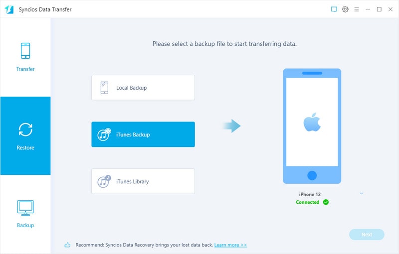 syncios data transfer find 7