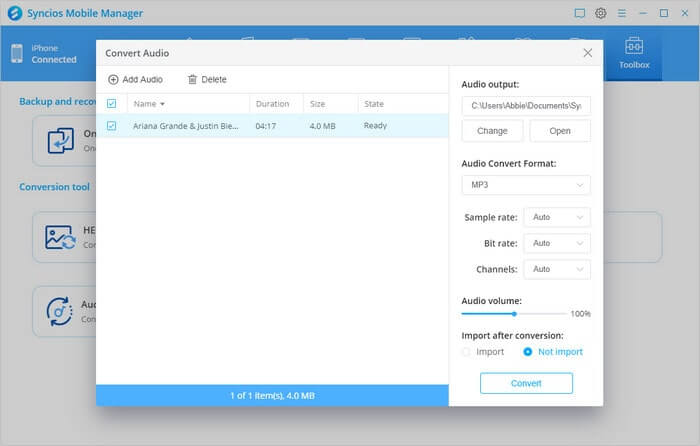 convert audio to different formats